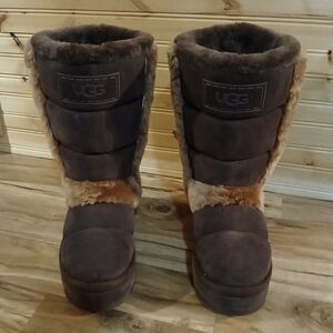 UGG Dark Brown Chillapeak Platform Boots